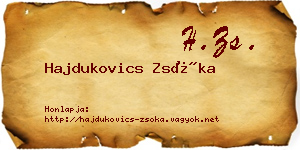 Hajdukovics Zsóka névjegykártya
